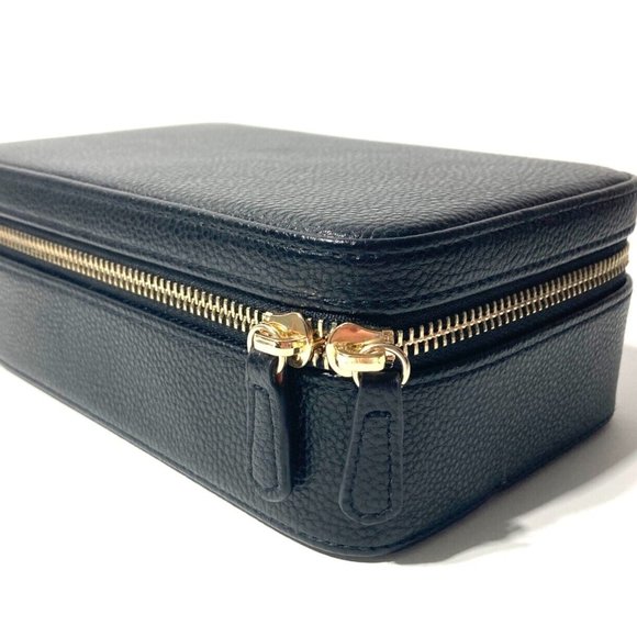 NWT Rectangular Zip Jewelry Case Black - Picture 2 of 3